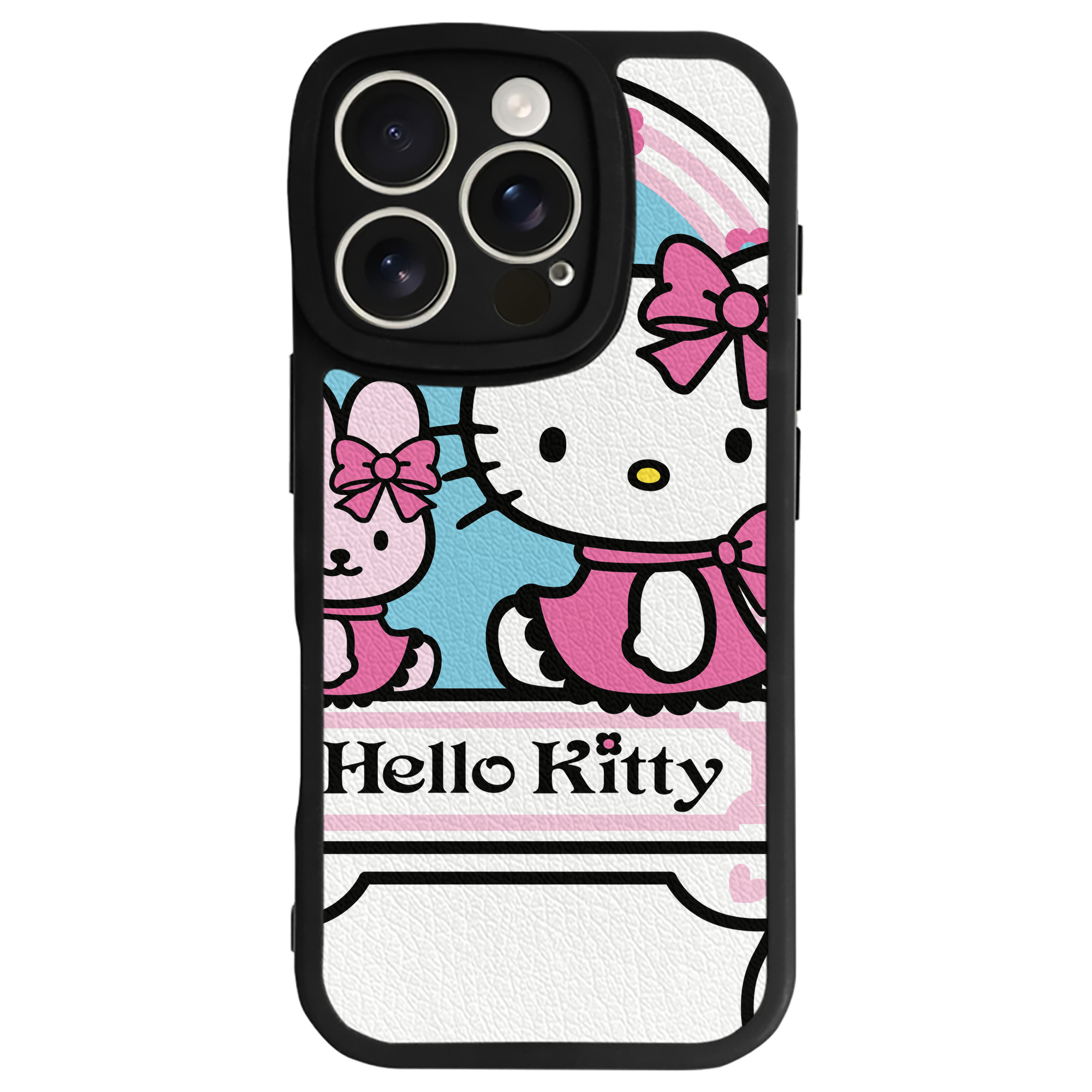 （画像用） Hello Kitty ハローキティ 【iPhone 16シリーズ対応】シリコンスマホケース（レザー調） 材質：シリコン